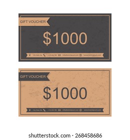 Voucher, Gift certificate, Coupon template.