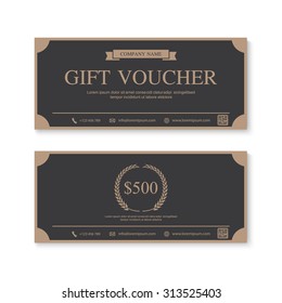 Voucher, Gift certificate, Coupon template, vector