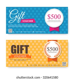 Voucher, Gift certificate, Coupon template.