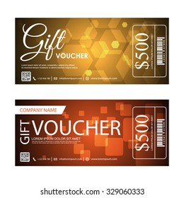 Voucher, Gift certificate, Coupon template.
