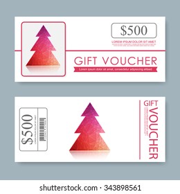 Voucher, Gift certificate, Coupon template.