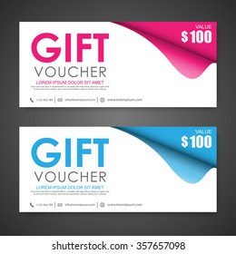 Voucher, Gift certificate, Coupon template.