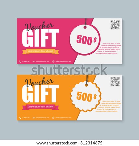 Voucher, Gift certificate, Coupon template.