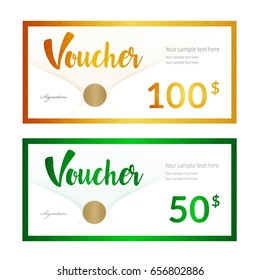 Voucher, Gift certificate, Coupon, ticket template.