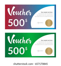 Voucher, Gift certificate, Coupon, ticket template.