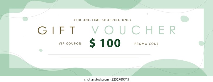 Voucher gift design for coupon template or invitation. background vector illustration