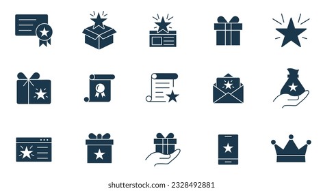 Voucher gift icon vector. Star, gift box, discount card, donation, Sale voucher, illustration
