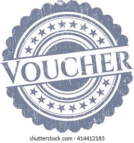 Voucher grunge style stamp