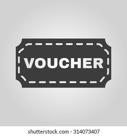 The Voucher Icon. Coupon And Gift, Offer, Discount Symbol. Flat Vector Illustration