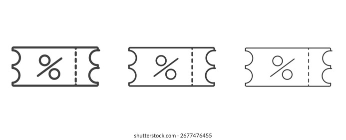 Voucher icon design, suitable for web, infographics, interface and apps.