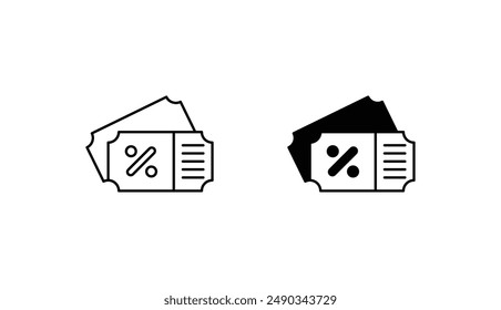 Voucher icon design with white background stock illustration