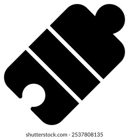 voucher icon with glyph style. Suitable for website design, logo, app and UI. Based on the size of the icon in general, so it can be reduced.