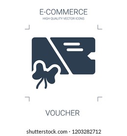 voucher icon. high quality filled voucher icon on white background. from e commerce collection flat trendy vector voucher symbol. use for web and mobile