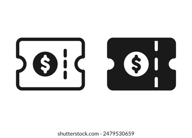 voucher icon isolated on blank background. Modern and editable voucher vector