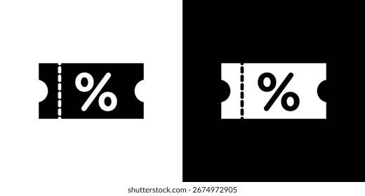 Logotipo del icono del cupón. símbolos gráficos simples
