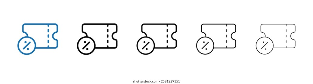 Voucher icon Outline vector logo for web ui