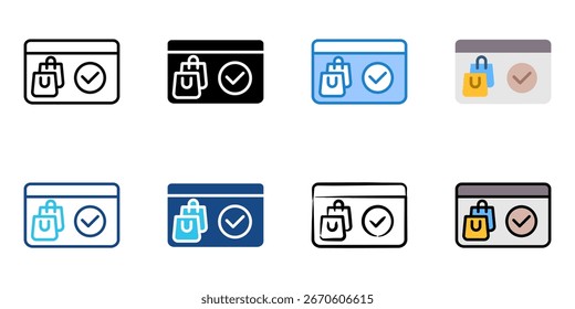 Conjunto de iconos de voucher colección de estilos múltiples 
