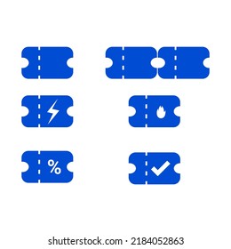 Voucher icon set, vector voucher illustration