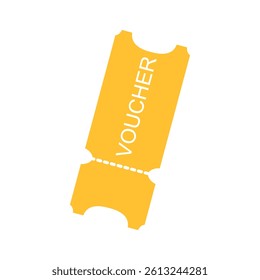 voucher icon, simple flat style, illustration, logo sign symbol pictogram template, for ui or ux isolated on white for mobile app, editable