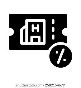voucher icon with style glyph