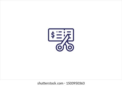 Voucher icon in trendy flat style isolated on white background vector illustration