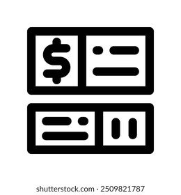 ícone de voucher. ícone de linha de vetor para o seu site, celular, apresentação e design de logotipo.