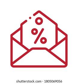 Voucher icon vector. Marketing and sale icon - shopping. Eps 10 vector illustration.