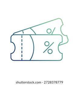 Icono de cupón con fondo blanco Vector Ilustración de stock