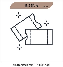 voucher icons  symbol vector elements for infographic web