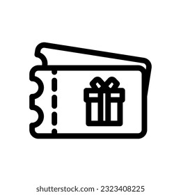 Voucher isolated sign symbol icon suitable for display, website, logo and designer. High quality black style vector icon