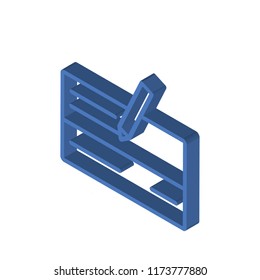 Voucher isometric left top view 3D icon