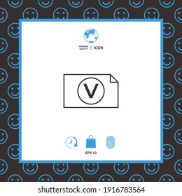Voucher line icon - elements for your design