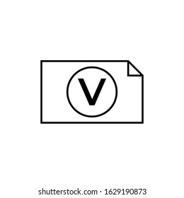 Voucher line icon. Graphic elements for your design