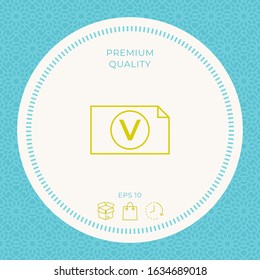 Voucher line icon. Graphic elements for your design