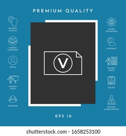 Voucher line icon. Graphic elements for your design