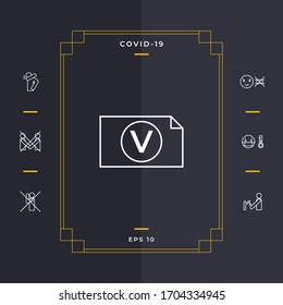 Voucher line icon. Graphic elements for your design