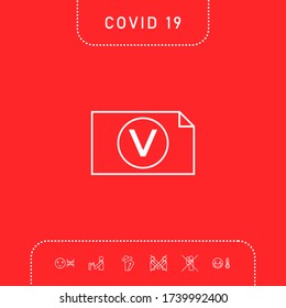 Voucher line icon. Graphic elements for your design