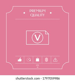 Voucher line icon. Graphic elements for your design