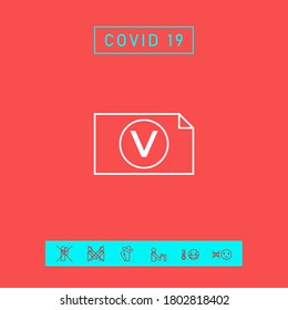 Voucher line icon. Graphic elements for your design