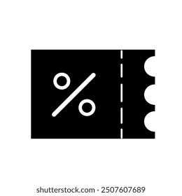 Voucher with minimal icon and vector