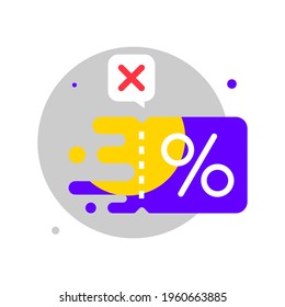 voucher no longer valid concept illustration flat design vector eps10. modern graphic element for landing page, empty state ui, infographic