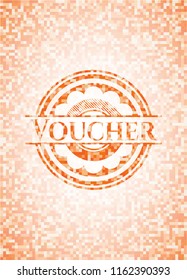 Voucher orange mosaic emblem