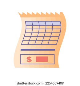 fondo blanco vectorial del icono de pago de vales