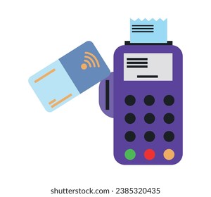 voucher payment with card illustration vector isolated