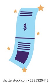 voucher payment with stars vector isolated
