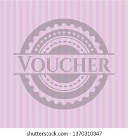 Voucher pink emblem