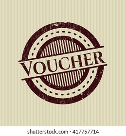Voucher rubber grunge texture seal