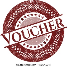 Voucher rubber grunge texture seal