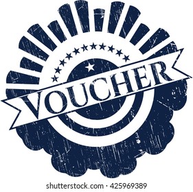 Sello de caucho de voucher con textura gruesa