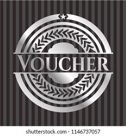 Voucher silver badge or emblem